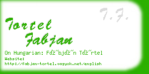 tortel fabjan business card